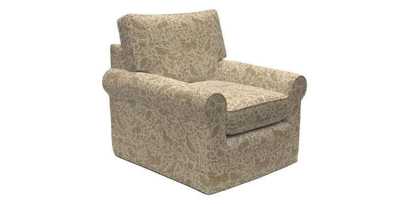 Bignor Chair in Two Tone Plain Biscuit. Loose cover option available