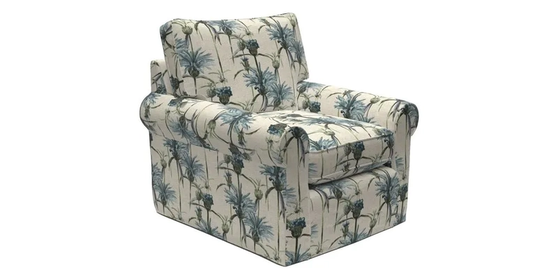 Bignor Chair in Two Tone Plain Biscuit. Loose cover option available