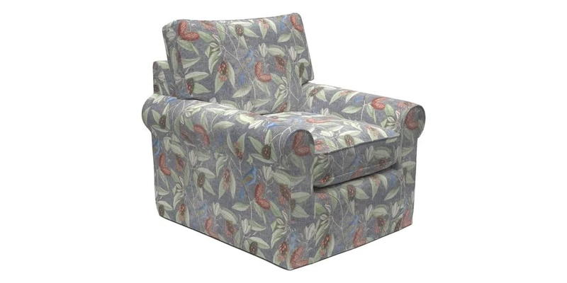 Bignor Chair in Two Tone Plain Biscuit. Loose cover option available