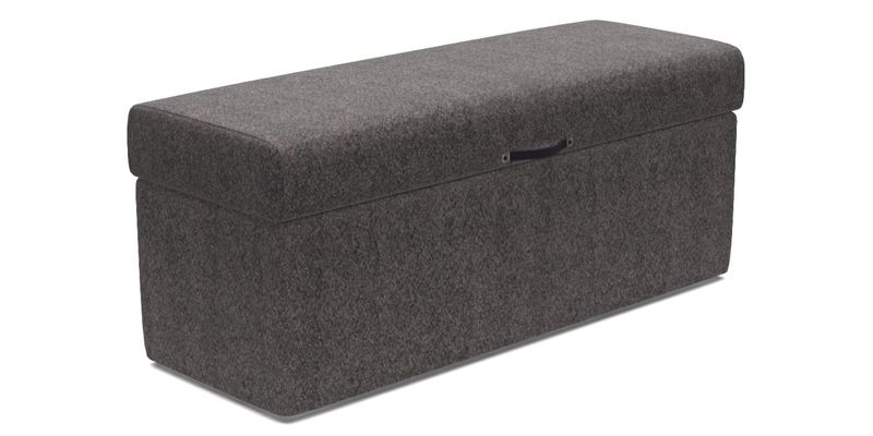 Birdham medium blanket box in Spill Resistant Gertrude Jekyll Ornamental Duck Egg and Alwinton 3 seater sofa in Spill Resistant Sussex Stripe Mocha