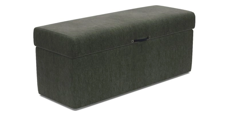 Birdham medium blanket box in Spill Resistant Gertrude Jekyll Ornamental Duck Egg and Alwinton 3 seater sofa in Spill Resistant Sussex Stripe Mocha