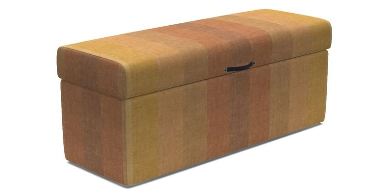 Birdham medium blanket box in Spill Resistant Gertrude Jekyll Ornamental Duck Egg and Alwinton 3 seater sofa in Spill Resistant Sussex Stripe Mocha