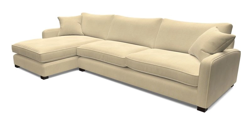 Brook Green chaise LHF in Two Tone Plain Biscuit
