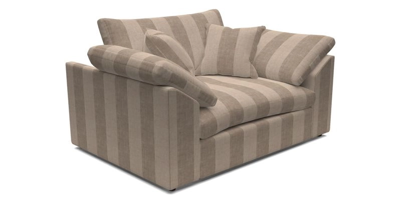Big Softie Sloped Arm Snuggler in Two Tone Plain Biscuit