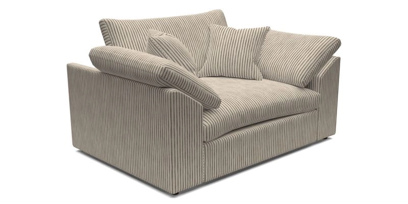 Big Softie Sloped Arm Snuggler in Two Tone Plain Biscuit