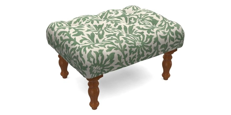 Chelsham Footstool in Two Tone Plain Biscuit