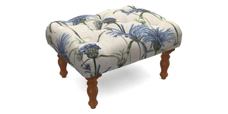 Chelsham Footstool in Two Tone Plain Biscuit