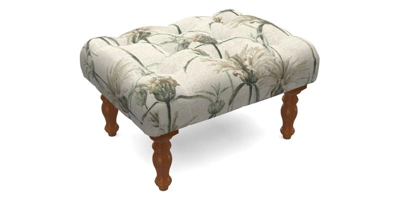 Chelsham Footstool in Two Tone Plain Biscuit