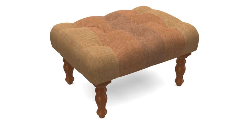 Chelsham Footstool in Two Tone Plain Biscuit