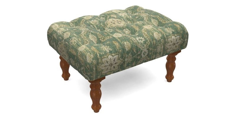 Chelsham Footstool in Two Tone Plain Biscuit