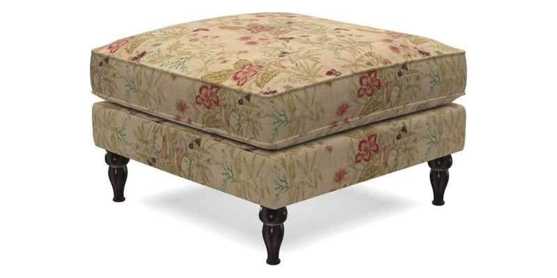 Cooksbridge Standard Footstool in Two Tone Plain Biscuit