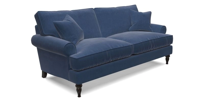 Cooksbridge 3 seater sofa in Linwood Omega Velvet Green Tea