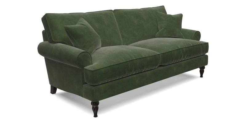 Cooksbridge 3 seater sofa in Linwood Omega Velvet Green Tea