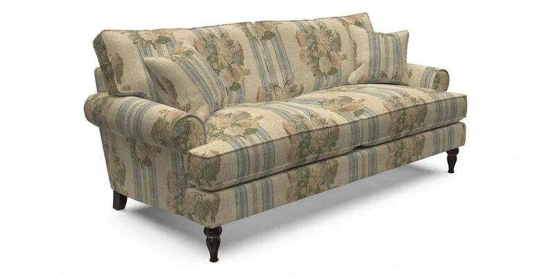 Cooksbridge 3 seater sofa in Linwood Omega Velvet Green Tea