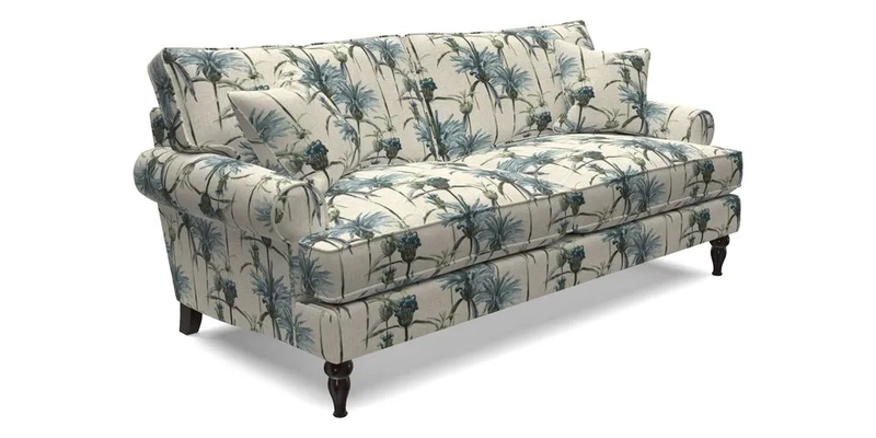 Cooksbridge 3 seater sofa in Linwood Omega Velvet Green Tea