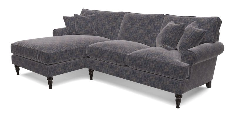 Cooksbridge chaise sofa LHF in Two Tone Plain Biscuit