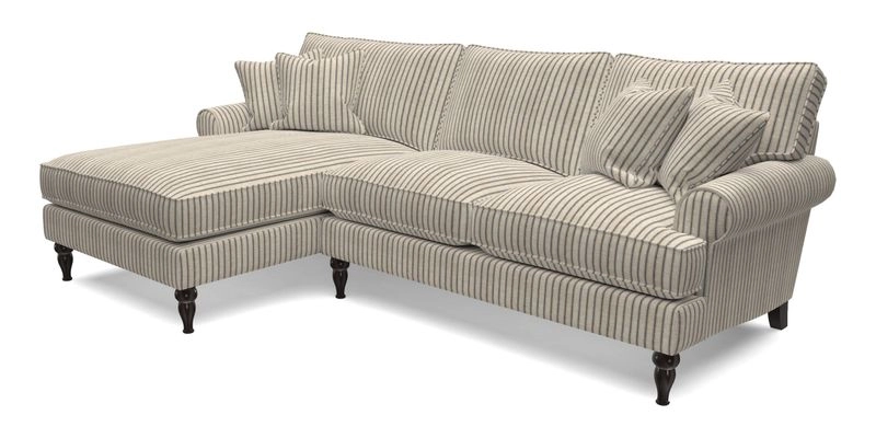 Cooksbridge chaise sofa LHF in Two Tone Plain Biscuit
