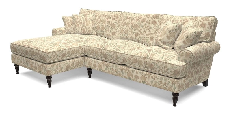 Cooksbridge chaise sofa LHF in Two Tone Plain Biscuit