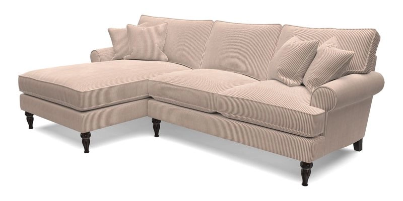 Cooksbridge chaise sofa LHF in Two Tone Plain Biscuit