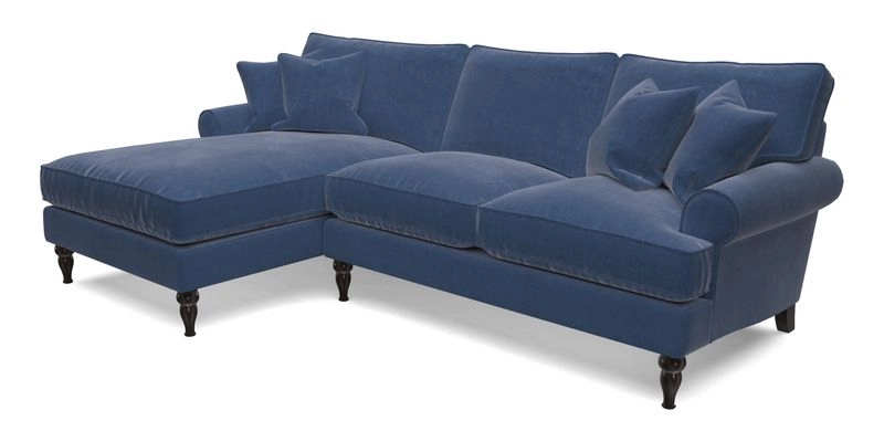 Cooksbridge chaise sofa LHF in Two Tone Plain Biscuit
