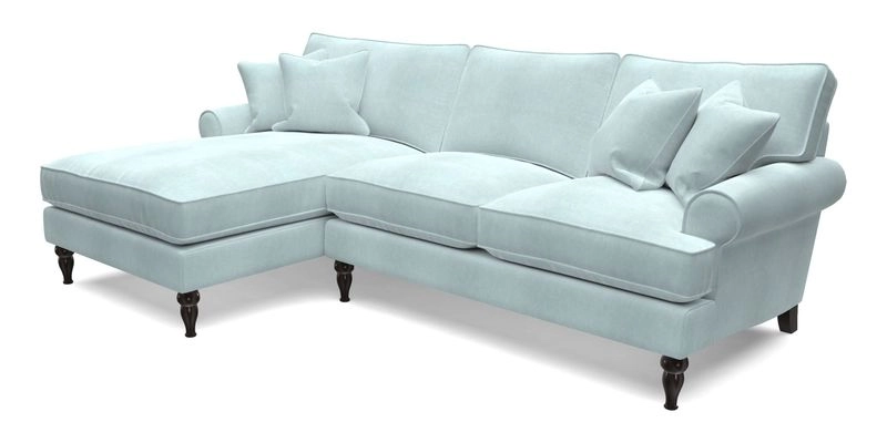 Cooksbridge chaise sofa LHF in Two Tone Plain Biscuit