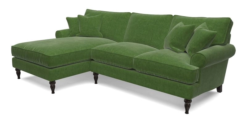 Cooksbridge chaise sofa LHF in Two Tone Plain Biscuit
