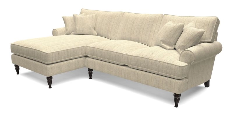 Cooksbridge chaise sofa LHF in Two Tone Plain Biscuit