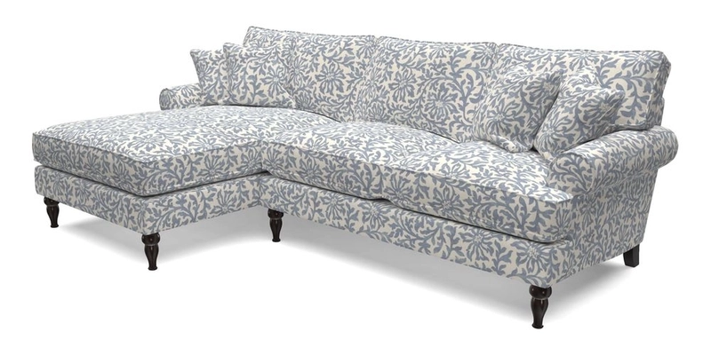 Cooksbridge chaise sofa LHF in Two Tone Plain Biscuit