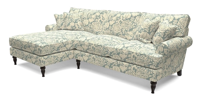 Cooksbridge chaise sofa LHF in Two Tone Plain Biscuit