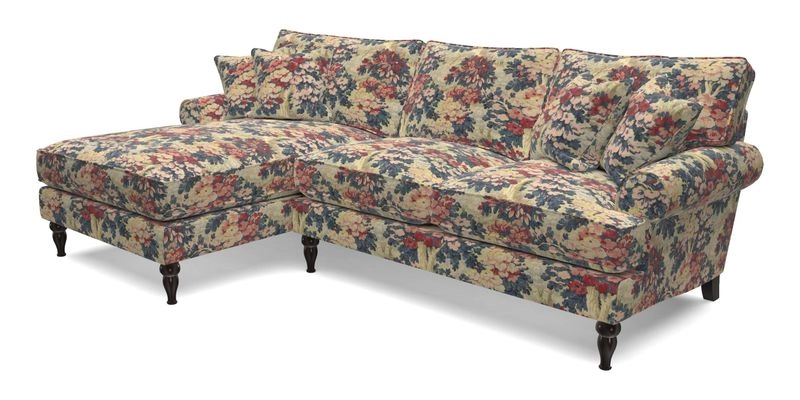 Cooksbridge chaise sofa LHF in Two Tone Plain Biscuit