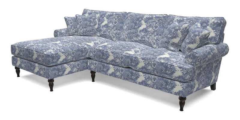 Cooksbridge chaise sofa LHF in Two Tone Plain Biscuit