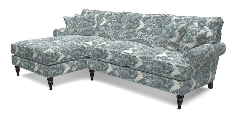 Cooksbridge chaise sofa LHF in Two Tone Plain Biscuit