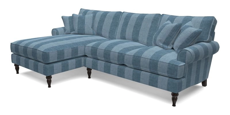 Cooksbridge chaise sofa LHF in Two Tone Plain Biscuit