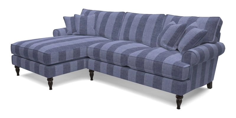 Cooksbridge chaise sofa LHF in Two Tone Plain Biscuit