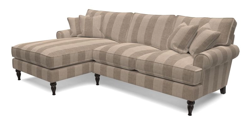 Cooksbridge chaise sofa LHF in Two Tone Plain Biscuit