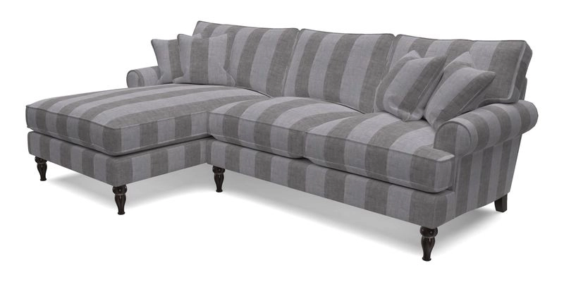 Cooksbridge chaise sofa LHF in Two Tone Plain Biscuit