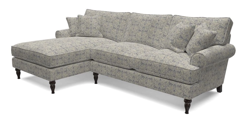 Cooksbridge chaise sofa LHF in Two Tone Plain Biscuit