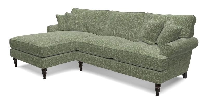 Cooksbridge chaise sofa LHF in Two Tone Plain Biscuit