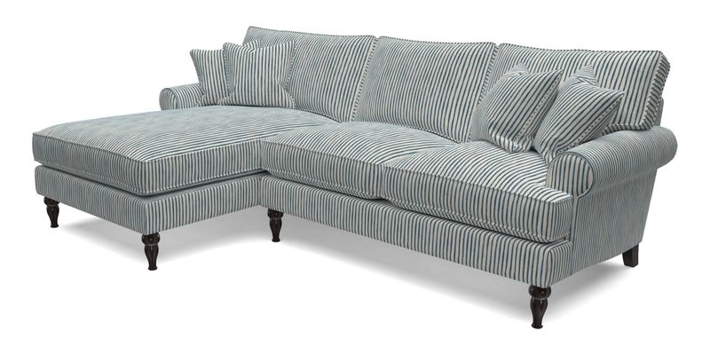 Cooksbridge chaise sofa LHF in Two Tone Plain Biscuit