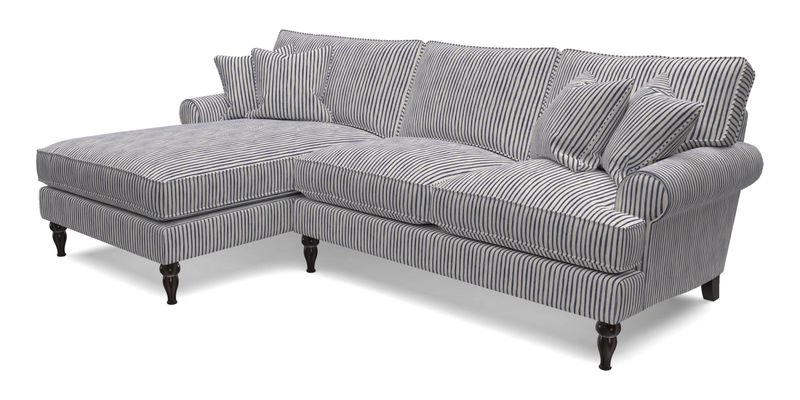 Cooksbridge chaise sofa LHF in Two Tone Plain Biscuit