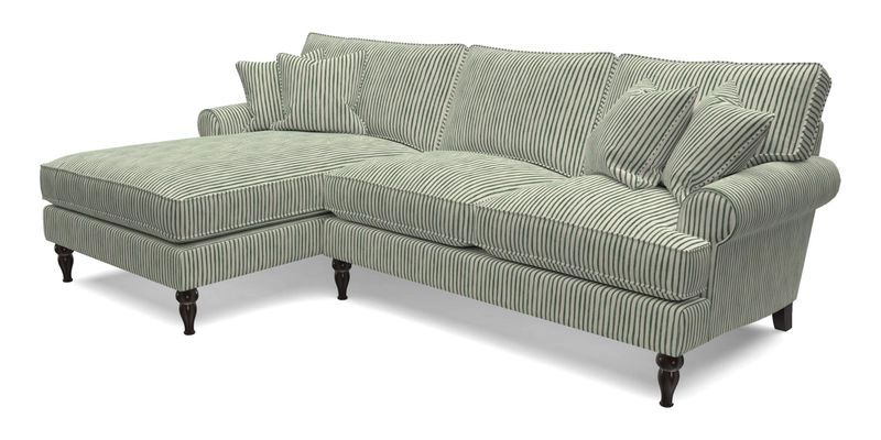 Cooksbridge chaise sofa LHF in Two Tone Plain Biscuit
