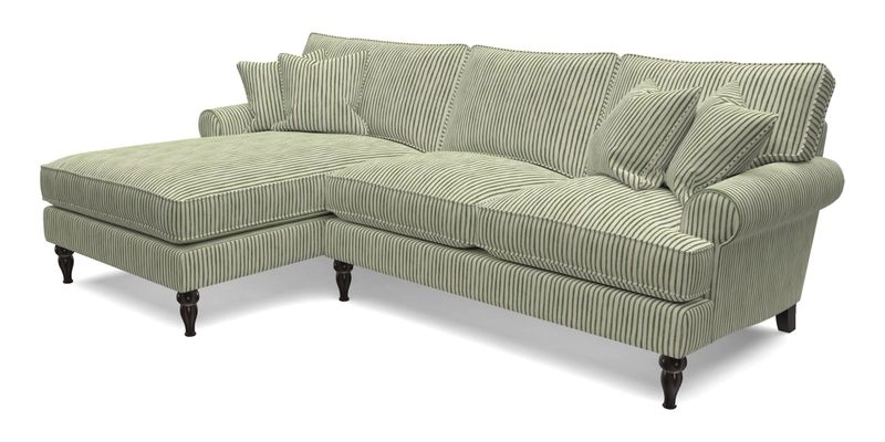 Cooksbridge chaise sofa LHF in Two Tone Plain Biscuit