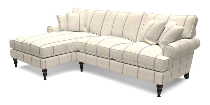 Cooksbridge chaise sofa LHF in Two Tone Plain Biscuit