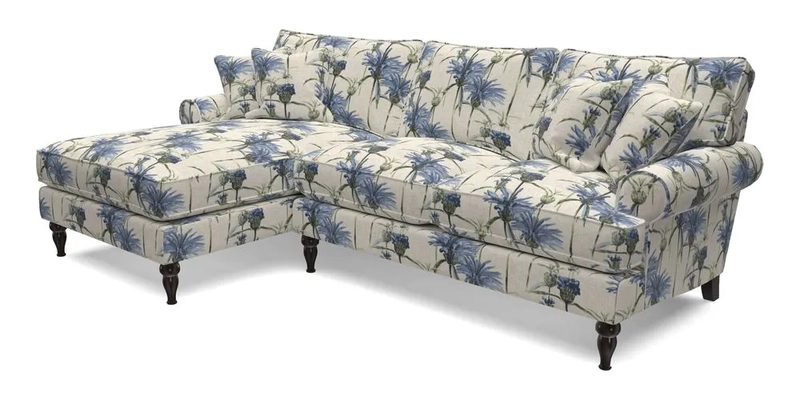 Cooksbridge chaise sofa LHF in Two Tone Plain Biscuit