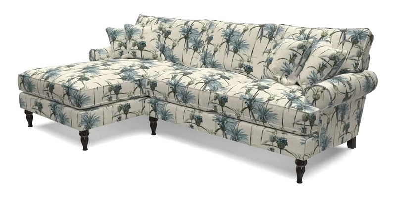 Cooksbridge chaise sofa LHF in Two Tone Plain Biscuit