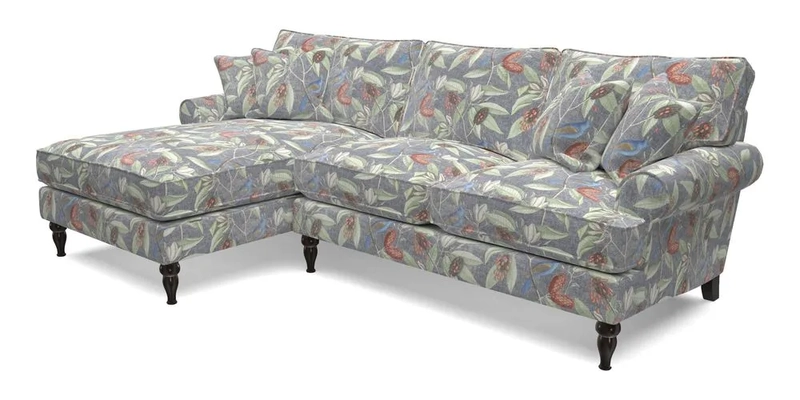 Cooksbridge chaise sofa LHF in Two Tone Plain Biscuit