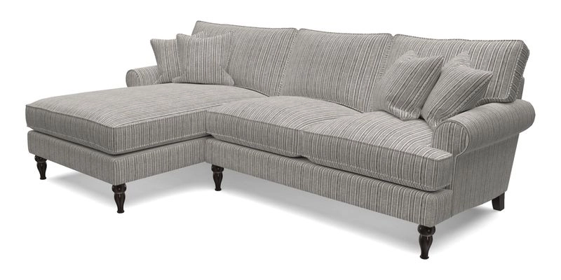 Cooksbridge chaise sofa LHF in Two Tone Plain Biscuit