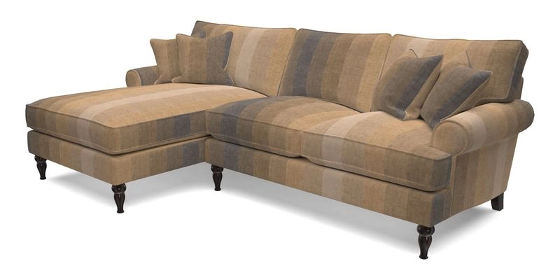 Cooksbridge chaise sofa LHF in Two Tone Plain Biscuit