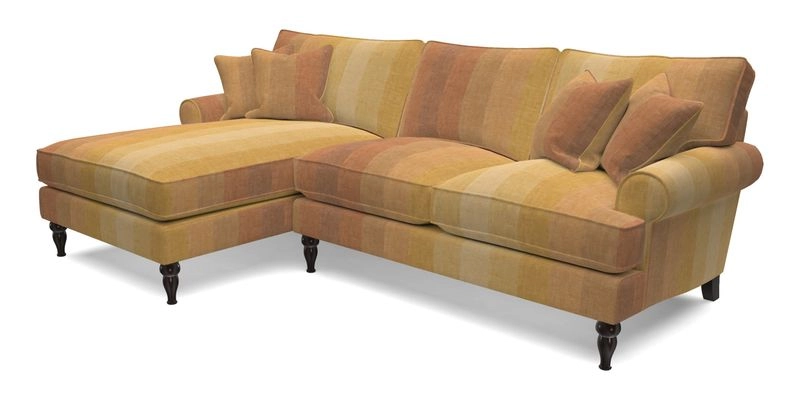 Cooksbridge chaise sofa LHF in Two Tone Plain Biscuit