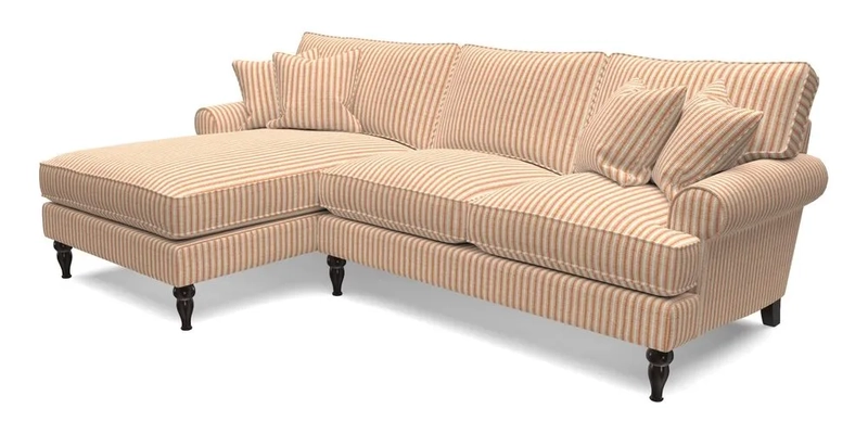 Cooksbridge chaise sofa LHF in Two Tone Plain Biscuit